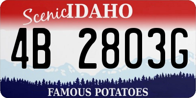 ID license plate 4B2803G