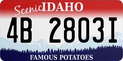 ID license plate 4B2803I
