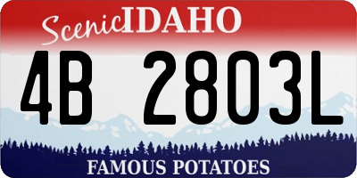 ID license plate 4B2803L