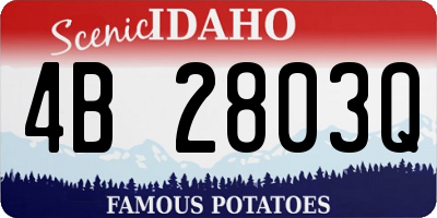 ID license plate 4B2803Q