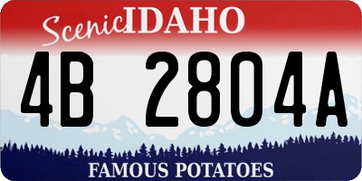 ID license plate 4B2804A
