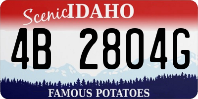 ID license plate 4B2804G