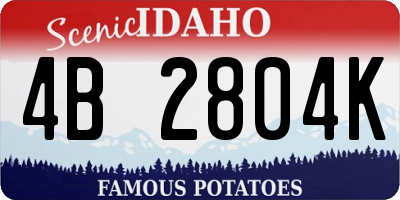 ID license plate 4B2804K