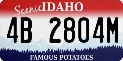 ID license plate 4B2804M