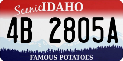 ID license plate 4B2805A