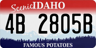 ID license plate 4B2805B
