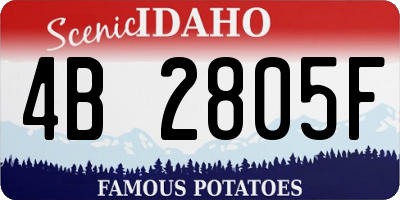 ID license plate 4B2805F