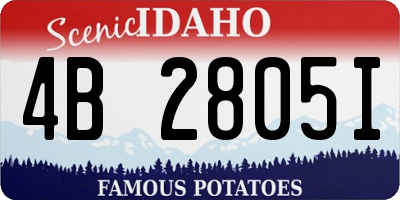 ID license plate 4B2805I