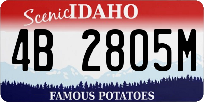 ID license plate 4B2805M