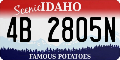 ID license plate 4B2805N