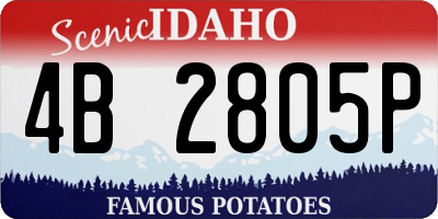 ID license plate 4B2805P