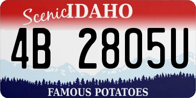 ID license plate 4B2805U