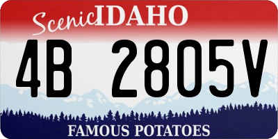 ID license plate 4B2805V