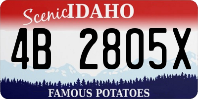 ID license plate 4B2805X