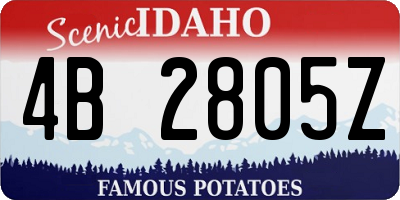 ID license plate 4B2805Z