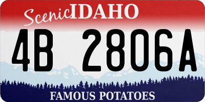 ID license plate 4B2806A