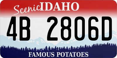 ID license plate 4B2806D