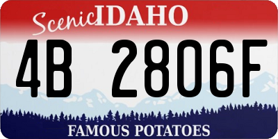 ID license plate 4B2806F