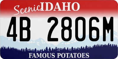ID license plate 4B2806M