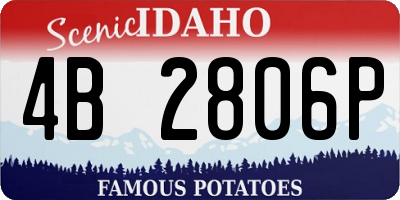 ID license plate 4B2806P