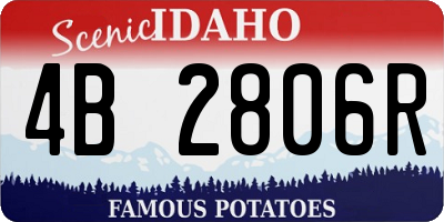 ID license plate 4B2806R