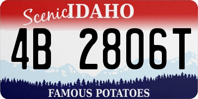ID license plate 4B2806T