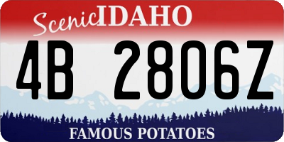 ID license plate 4B2806Z