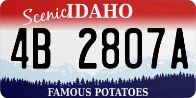 ID license plate 4B2807A
