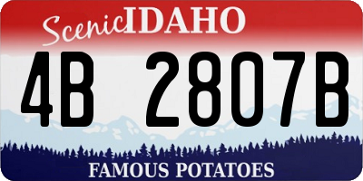 ID license plate 4B2807B