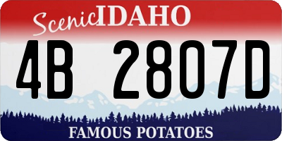 ID license plate 4B2807D