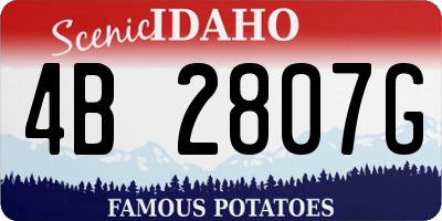 ID license plate 4B2807G