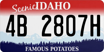 ID license plate 4B2807H