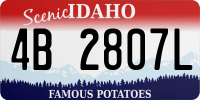 ID license plate 4B2807L