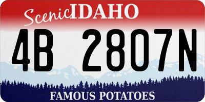 ID license plate 4B2807N
