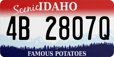 ID license plate 4B2807Q