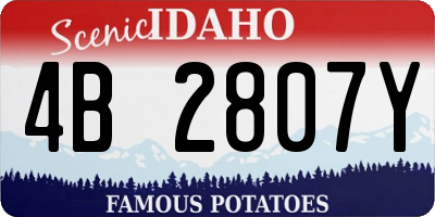 ID license plate 4B2807Y