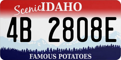 ID license plate 4B2808E