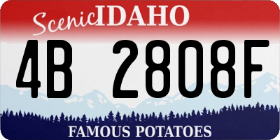 ID license plate 4B2808F