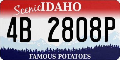 ID license plate 4B2808P