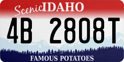 ID license plate 4B2808T