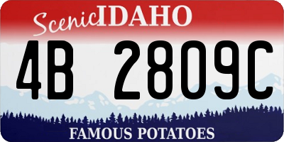ID license plate 4B2809C