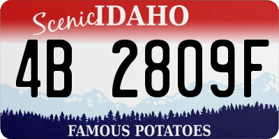 ID license plate 4B2809F