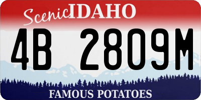 ID license plate 4B2809M