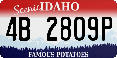 ID license plate 4B2809P