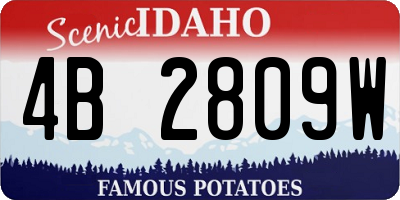 ID license plate 4B2809W