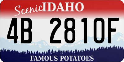 ID license plate 4B2810F