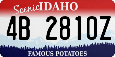 ID license plate 4B2810Z