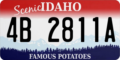 ID license plate 4B2811A