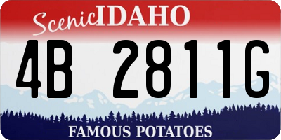 ID license plate 4B2811G