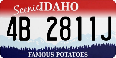 ID license plate 4B2811J